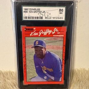 1990 Donruss Ken Griffey Jr. Baseball Card graded 8.6